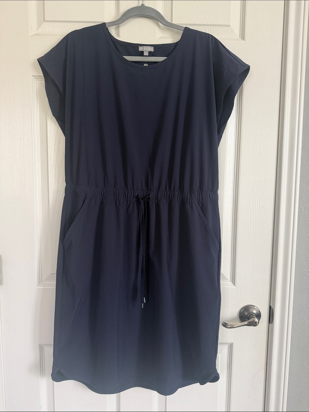 T by Talbots Cinch Waist Athleisure Dress Blue/Navy L